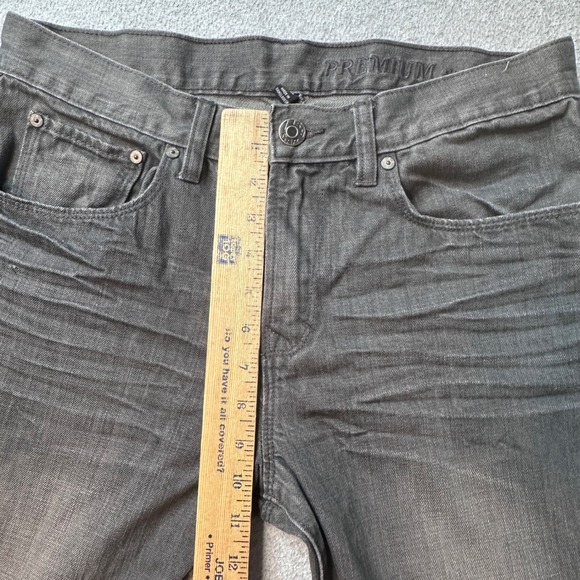 Gap Jeans Mens 31x32 Dark Grey Premium Straight Fit Denim Stretch Casual Pants - Picture 9 of 12